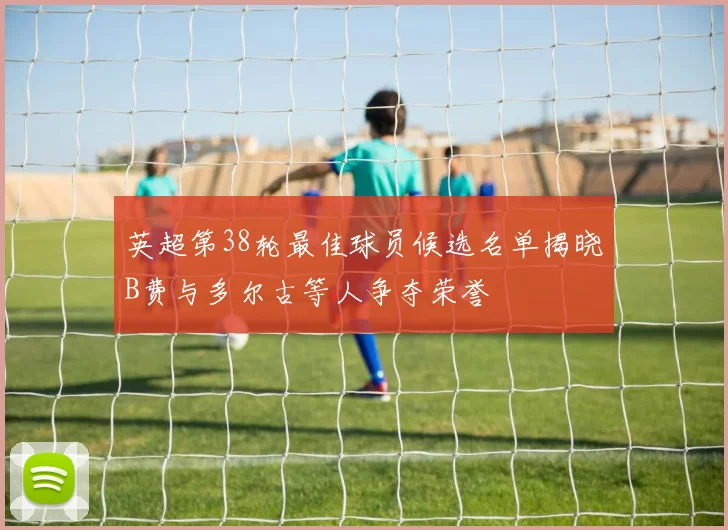 英超第38轮最佳球员候选名单揭晓B费与多尔古等人争夺荣誉